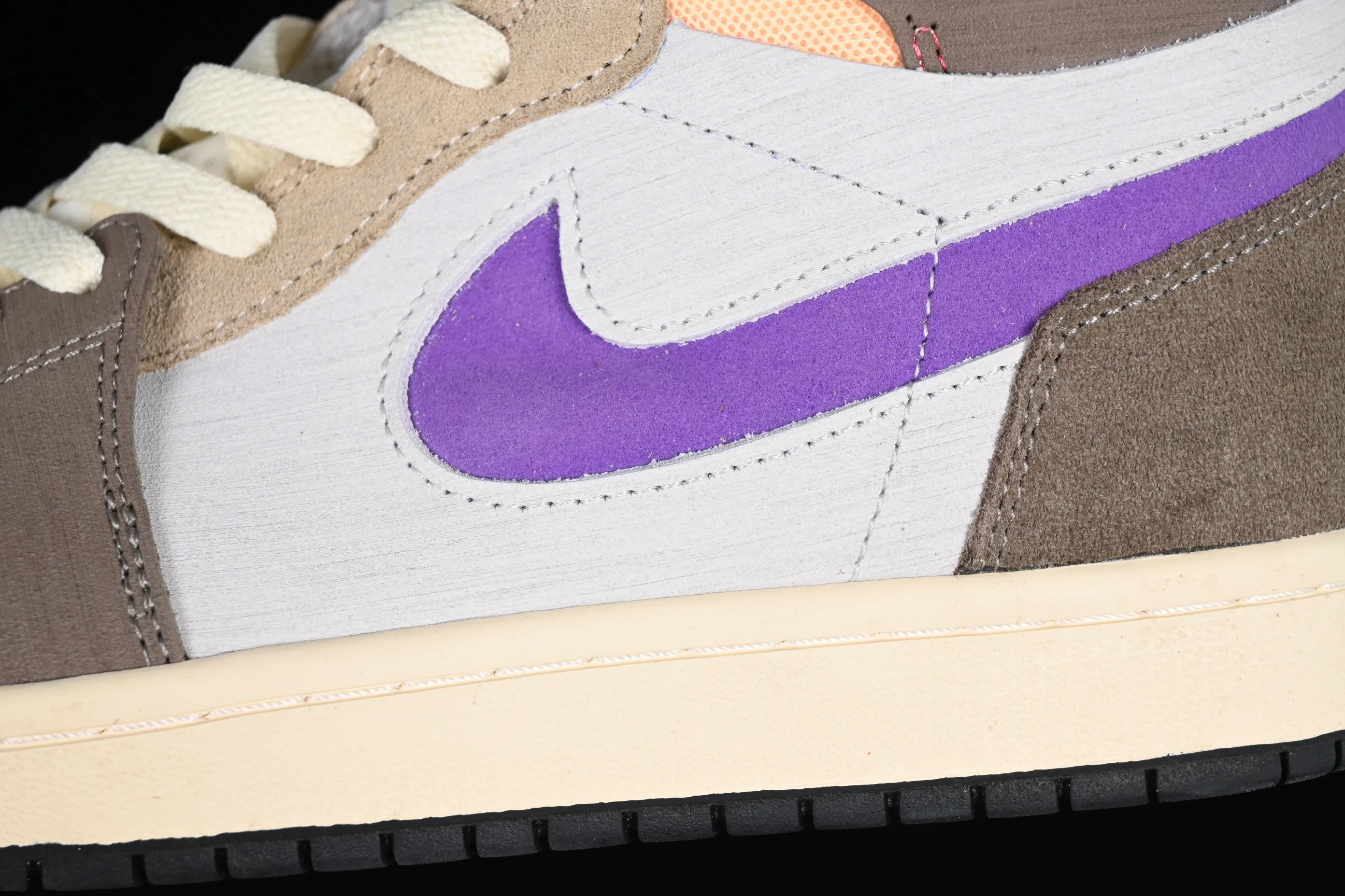 All categories Air Jordan Jordan series basketball shoes Air Jordan 1 High Air Jordan 1 Zoom CMFT AJ1 Joe 1 gray and purple color matching DV1307-205